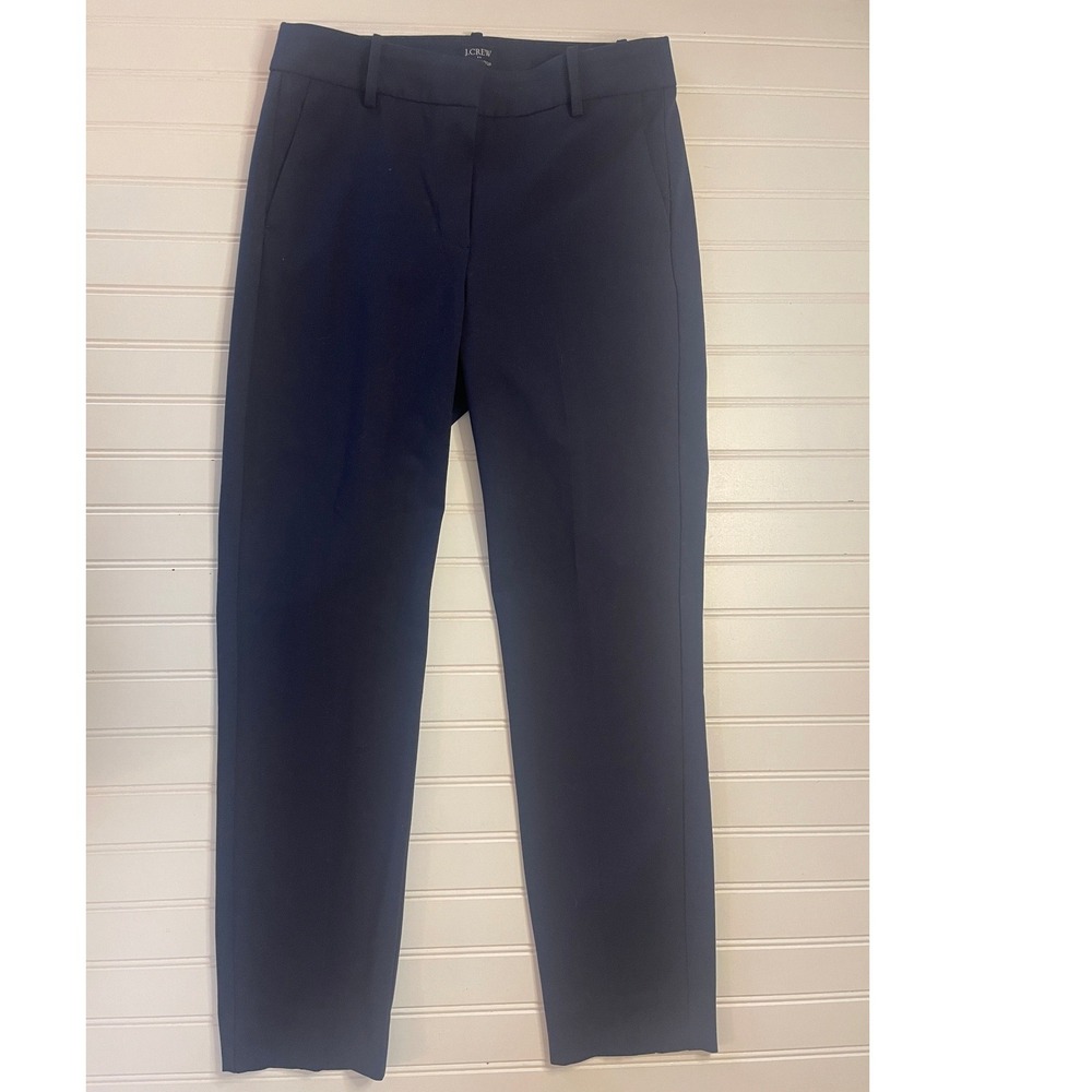 J.Crew‎ Ruby Crop Pant Navy Blue Bi-Stretch High Rise Trousers Womens Size 4